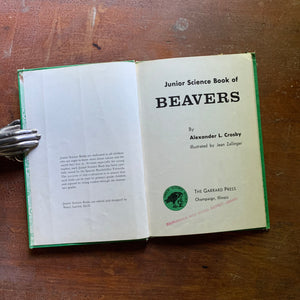 Junior Science Book of Beavers - view of the title page