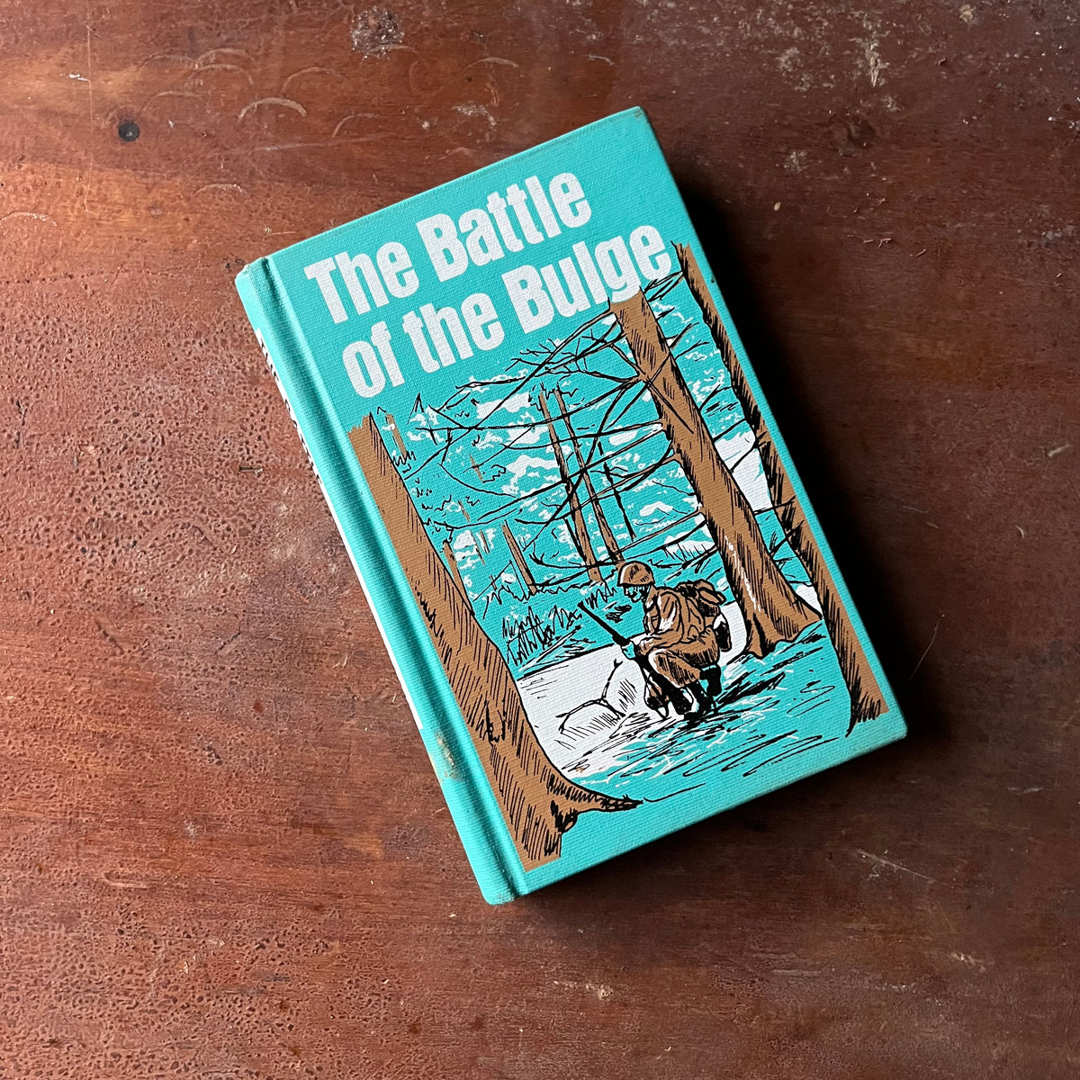 Log Cabin Vintage - vintage children's book, non-fiction, vintage non-fiction, vintage history book for children, Landmark Series - The Battle of the Bulge by John Toland - view of the front cover