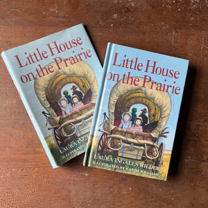 Log Cabin Vintage – vintage children’s book, children’s book, chapter book, living history - Little House on the Prairie 75th Anniversary Edition by Laura Ingalls Wilder with Illustrations by Garth Williams – view of the front cover