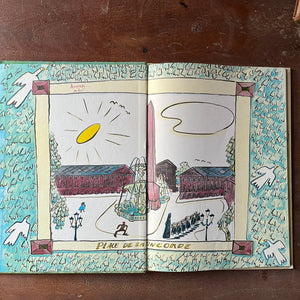 Log Cabin Vintage - children's books, vintage children's book, picture book - Madeline by Ludwig Bemelmans a 1967 Hard Cover Edition- view of the inside cover