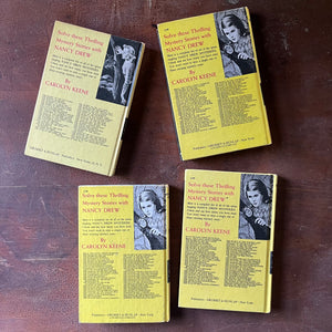 Nancy Drew Book Set:  Books 1-4 by Carolyn Keene - view of the back covers
