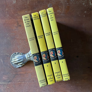 Nancy Drew Book Set:  Books 1-4 by Carolyn Keene - view of the spines