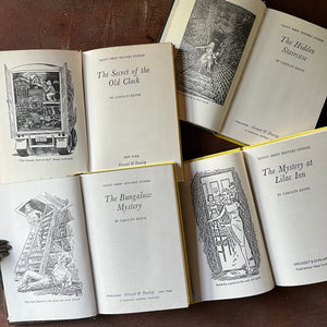 Nancy Drew Book Set:  Books 1-4 by Carolyn Keene - view of the title pages