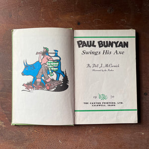 Paul Bunyan Swings His Axe by Dell J. McCormick - view of the title page