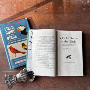 Log Cabin Vintage – vintage non-fiction – nature books – bird identification book – field guide – Peterson Field Guide - A Field Guide to the Birds Easter Land and Water Birds - Written by Roger Tory Peterson - view of the title page