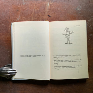 Pinocchio - A 1955 Junior Deluxe Editions Children's Book - copyright and contents pages