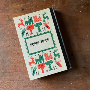 The Merry Adventures of Robin Hood - a 1955 Junior Deluxe Editions Children's Chapter Book - View of the back cover