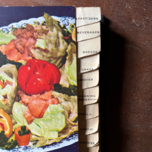 Searchlight Recipe Book - 1947 Edition - Cookbook - view of the tabbed index throughout the book