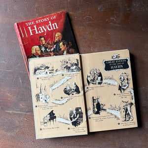The Story of Haydn - Signature Series Children's Chapter Book - view of the inside cover's end papers