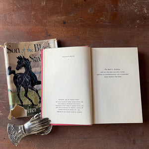 Log Cabin Vintage – vintage children’s book, children’s book, chapter book, The Black Stallion Series - Son of the Black Stallion by Walter Farley with illustrations by Milton Menasco - view of the copyright