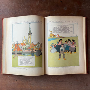 Log Cabin Vintage - vintage children's book, children's book, anthology, My Travelship Children's Book - Tales Told in Holland by Olive Beaupre Miller with illustrations by Maud & Miska Petersham - view of the illustrations