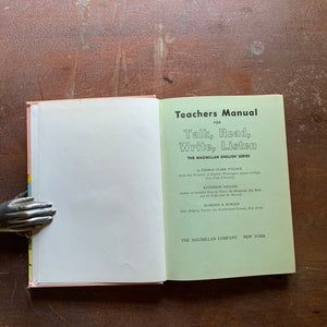 Talk, Read, Write, Listen Vintage School Book - 1960 Edition - title page