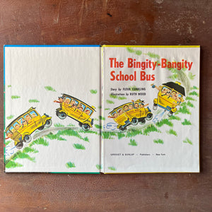 Log Cabin Vintage - vintage children's book, children's book, picture book – The Bingity-Bangity School Bus by Fleur Conkling with Illustrations by Ruth Wood - view of the title page