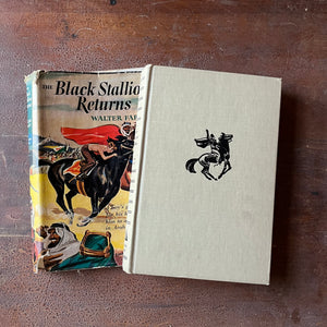 Log Cabin Vintage – vintage children’s book, children’s book, chapter book, The Black Stallion Series - The Black Stallion Returns by Walter Farley with Illustrations by Harold Eldridge - view of the front cover