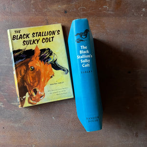 Log Cabin Vintage – vintage children’s book, children’s book, chapter book, The Black Stallion Series - The Black Stallion's Sulky Colt by Walter Farley with Illustrations by Harold Eldridge - view of the spine