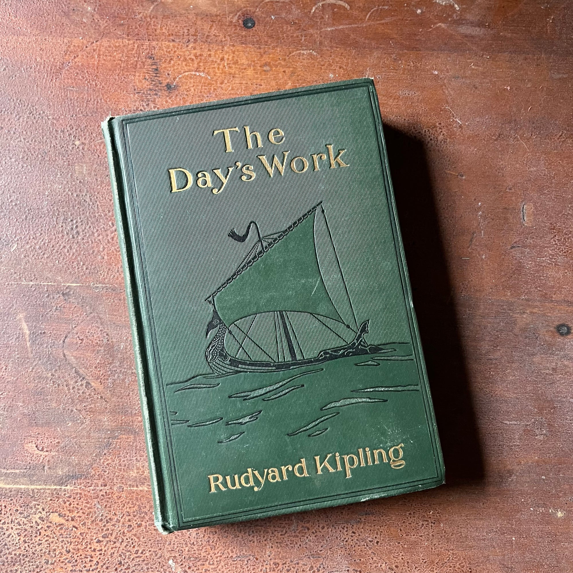 The Day's Work by Rudyard Kipling - 1899 Edition - view of the embossed front cover