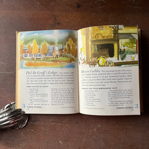 The Ford Treasury of Favorite Recipes From Famous Eating Places - view of two of the restaurants featured in the book with their recipes