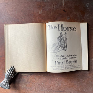 The Horse:  His Gaits, Points & Conformation by Paul Brown - 1943 Edition - view of the title page