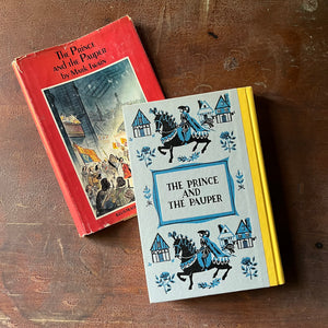 The Prince and the Pauper by Mark Twain - a 1955 Junior Deluxe Editions Children's Chapter Book - view of the back cover