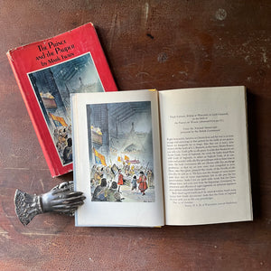 The Prince and the Pauper by Mark Twain - a 1955 Junior Deluxe Editions Children's Chapter Book - view of the full color illustrations