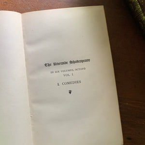 The Riverside Shakespeare in Six Volumes, Octavo by Richard Grant White 1883 - Six Volume Complete Set - William Shakespeare