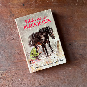 Vicki and the Black Horse by Sam Savitt - view of the dust jacket's front cover