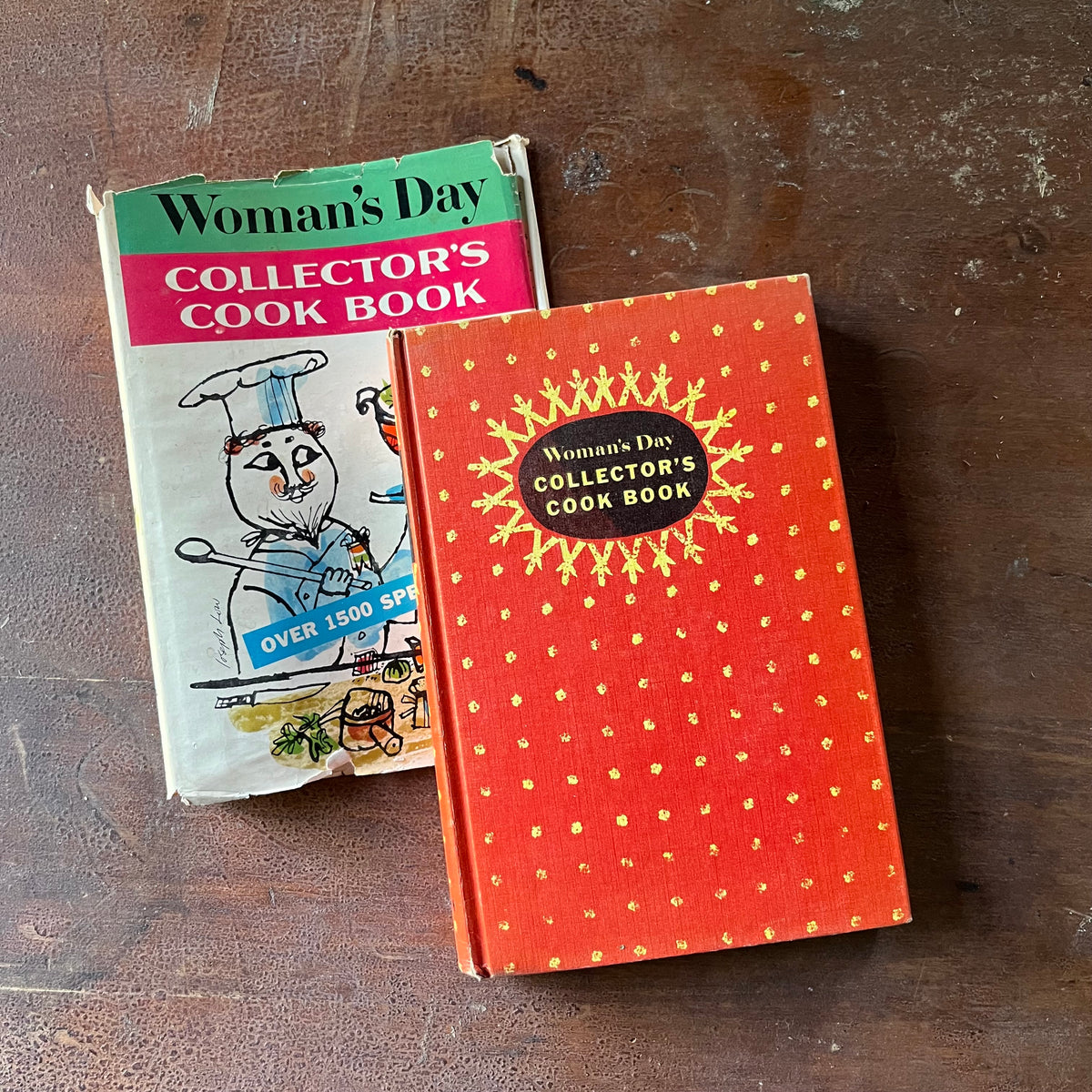 Women's Day Collector's Cook Book - view of the front cover with dust jacket in the background