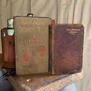 Vintage Religious Bible Book Stack - Common Prayer - St. Joseph's Children's Missal - Religious Book Stack