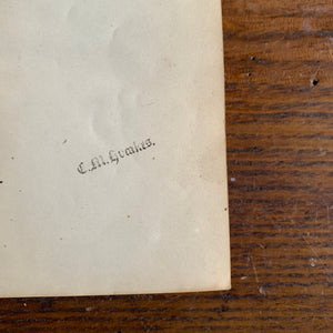 The Red Shanty Boys or Pictures of New England School Life 30 Years Ago written by Park Ludlow-antique novel-view of the stamp on a blank page at the beginning of the book