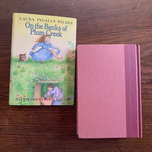 On the Banks of Plum Creek by Laura Ingalls Wilder - a 1981 HarperCollins Publisher Edition with Dust Jacket