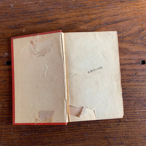 The Red Shanty Boys or Pictures of New England School Life 30 Years Ago written by Park Ludlow-antique novel-view of the condition of the inside cover note the page tears to the endpapers