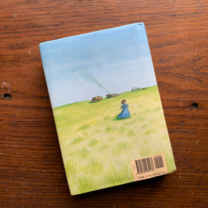 Log Cabin Vintage – vintage children’s book, children’s book, chapter book, Little House on the Prairie Series – By the Shores of Silver Lake by Laura Ingalls Wilder with Illustrations by Garth Williams - view of the dust jacket's back cover